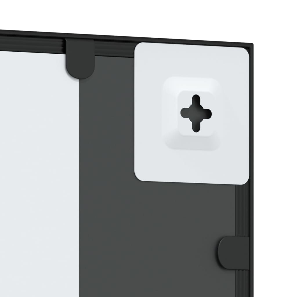 vidaXL Καθρέφτης Ορθογώνιος Μαύρος 50 x 100 εκ. από Σίδερο