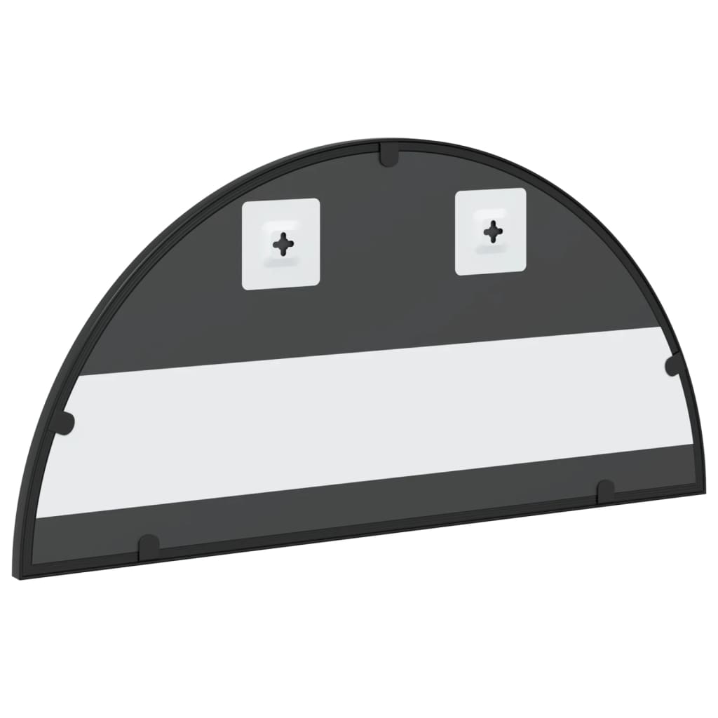 vidaXL Καθρέφτης Τοίχου Αψίδα Μαύρος 60x30 εκ. από Σίδερο