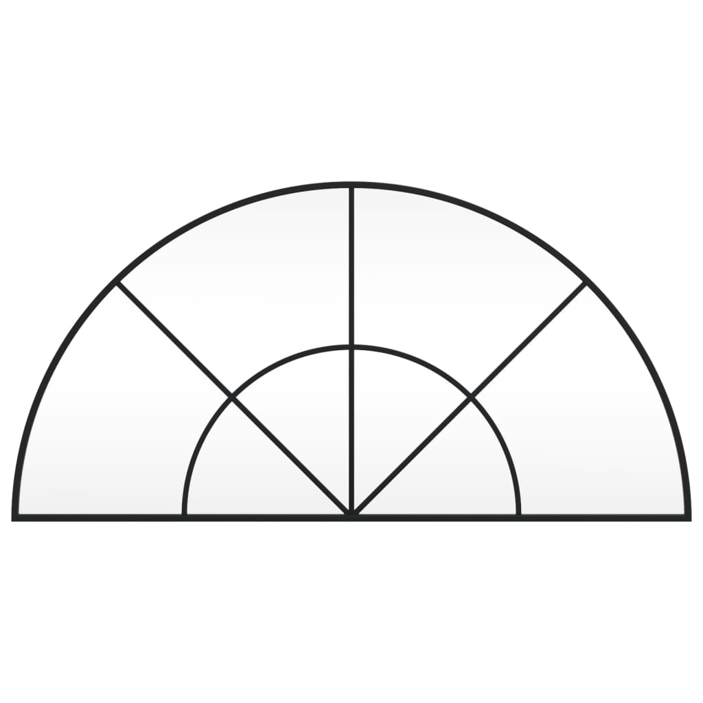 vidaXL Καθρέφτης Τοίχου Αψίδα Μαύρος 100 x 50 εκ. από Σίδερο