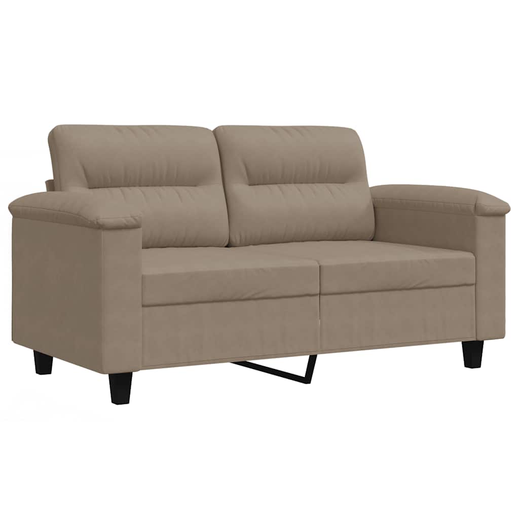 vidaXL Καναπές Διθέσιος Taupe 120 εκ. Ύφασμα μικροϊνών