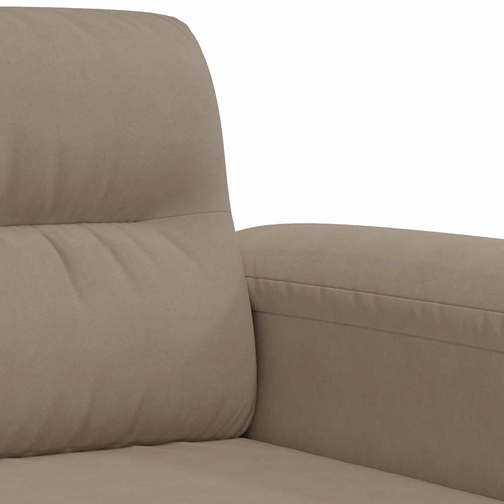 vidaXL Καναπές Τριθέσιος Taupe 180 εκ. Ύφασμα Μακροϊνών