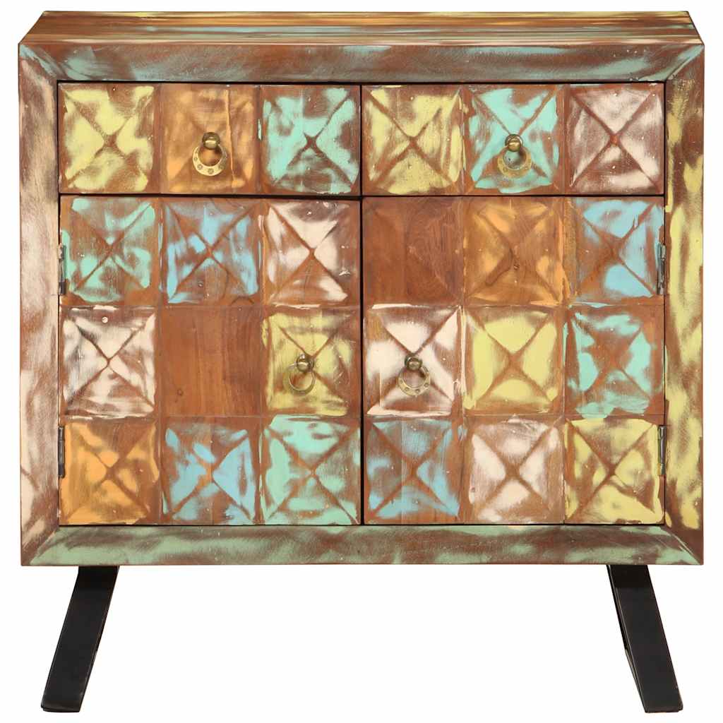 ντουλάπι συρταριών vidaXL Πολύχρωμο Στερεό ξύλο αναγεννημένο