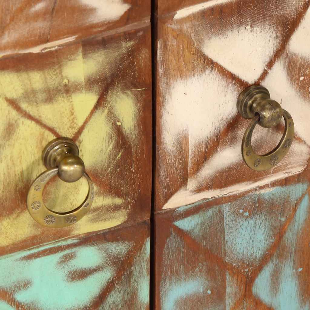 ντουλάπι συρταριών vidaXL Πολύχρωμο Στερεό ξύλο αναγεννημένο