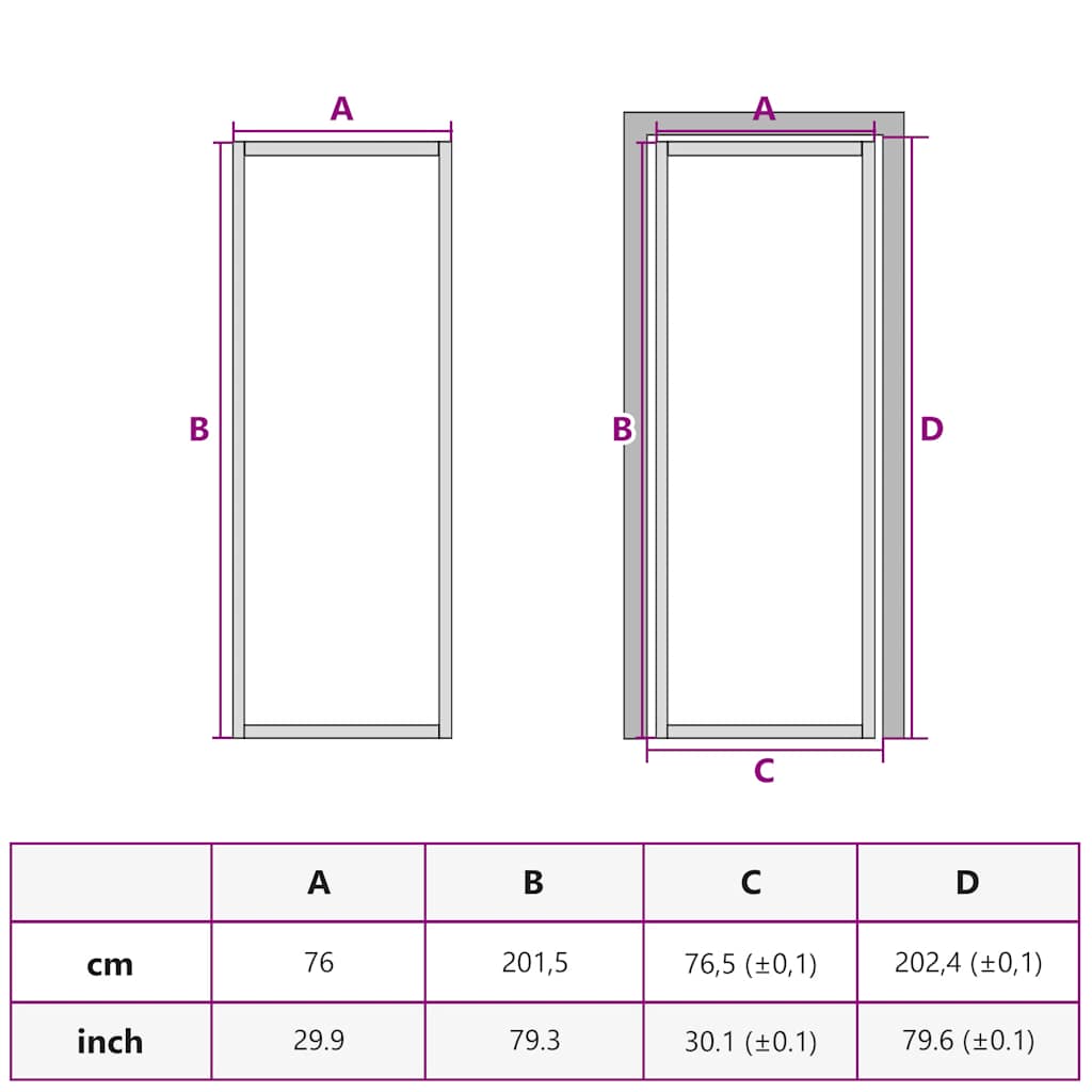 vidaXL Εσωτερική Πόρτα Χρυσή 76 x 201,5 εκ. Ψημένο Γυαλί & Αλουμίνιο