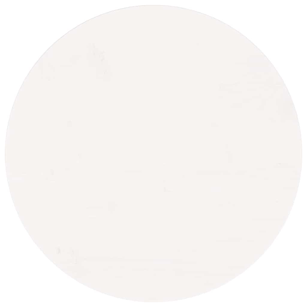 vidaXL Επιφάνεια Τραπεζιού Στρογγυλή Λευκή Ø50x3 εκ. Μασίφ Ξύλο Πεύκου