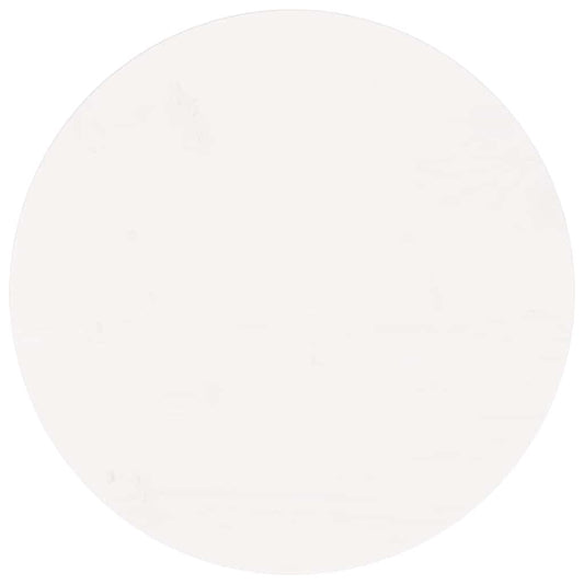 vidaXL Επιφάνεια Τραπεζιού Στρογγυλή Λευκή Ø50x3 εκ. Μασίφ Ξύλο Πεύκου