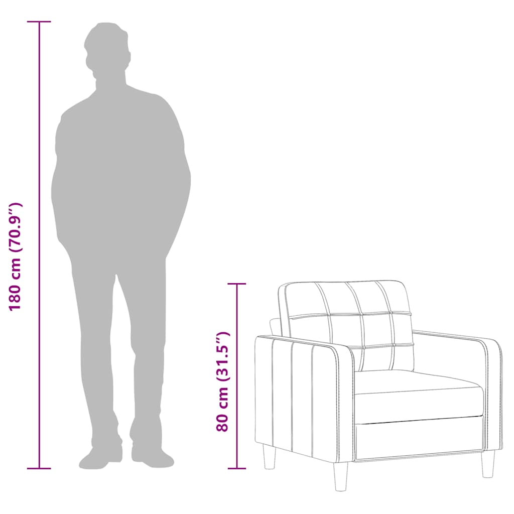 vidaXL Πολυθρόνα Μαύρη 60 εκ. από Ύφασμα