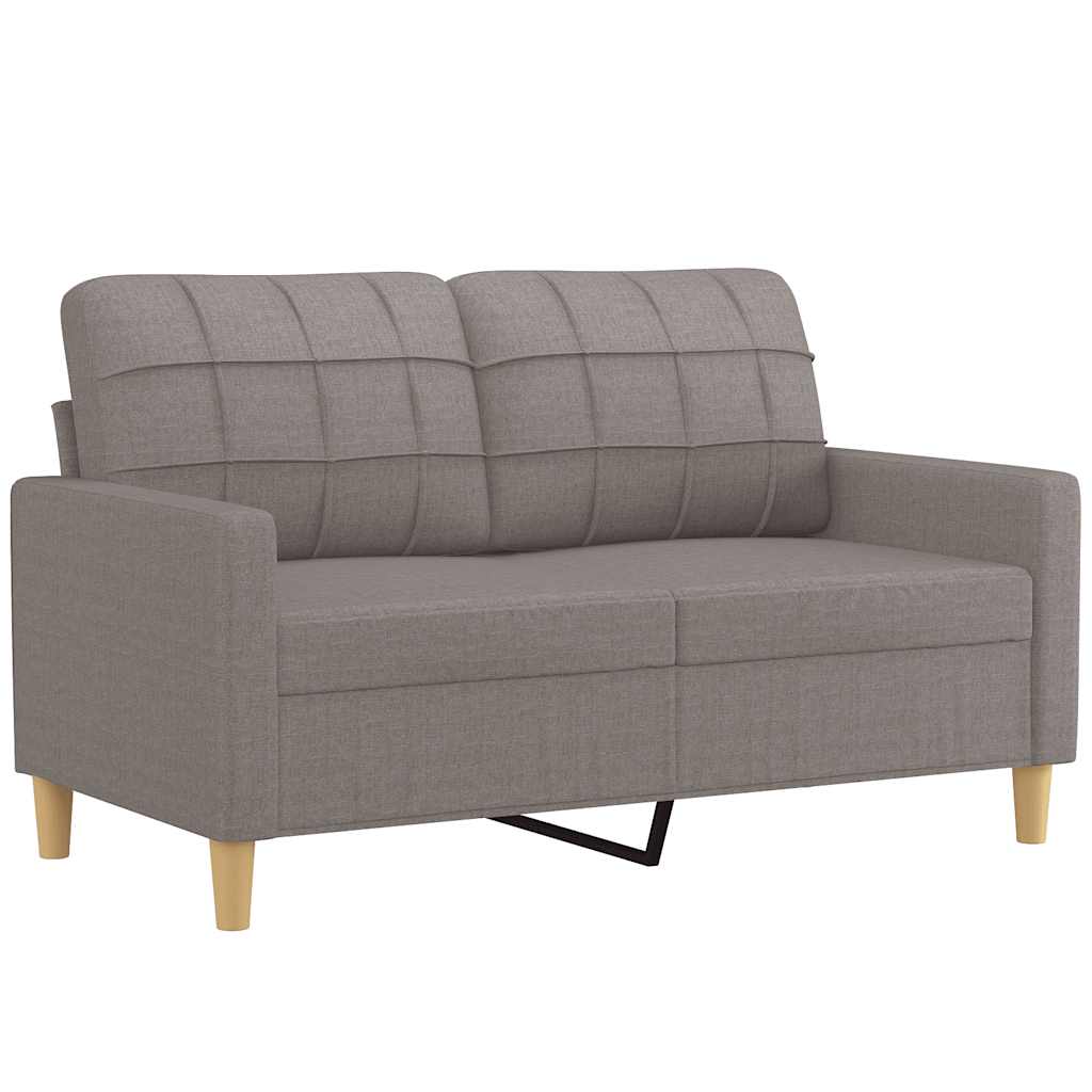 vidaXL Καναπές Διθέσιος Taupe 120 εκ. Υφασμάτινος