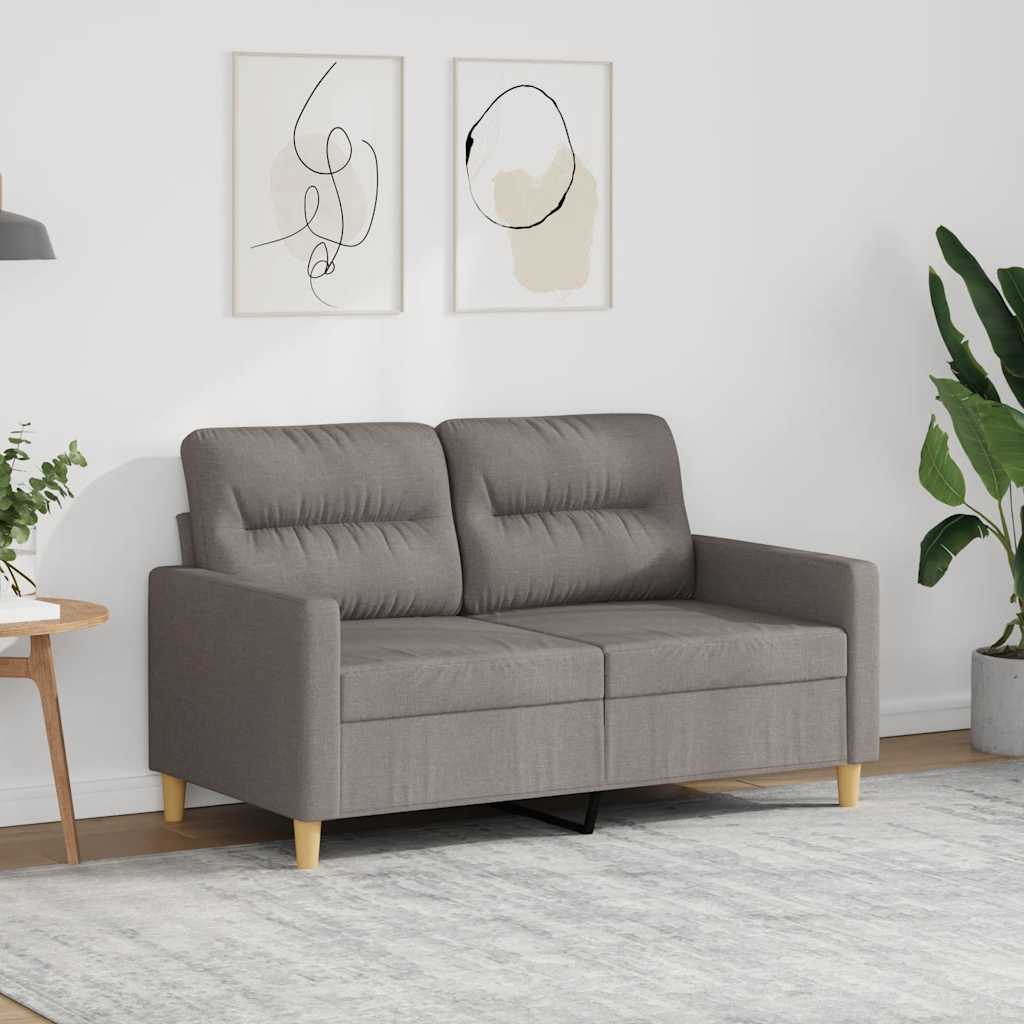 vidaXL Καναπές Διθέσιος Taupe 120 εκ. Υφασμάτινος