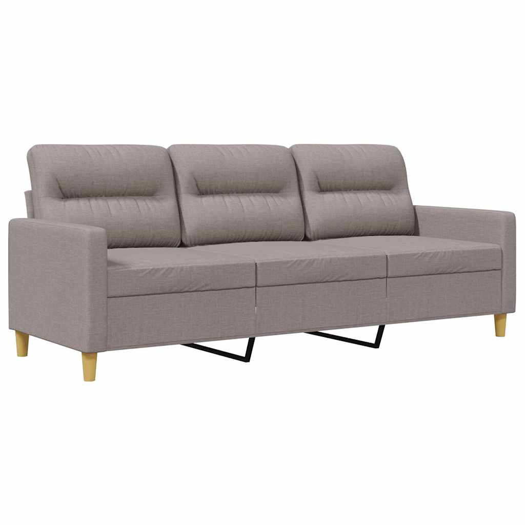 vidaXL Καναπές Τριθέσιος Taupe 180 εκ. Υφασμάτινος
