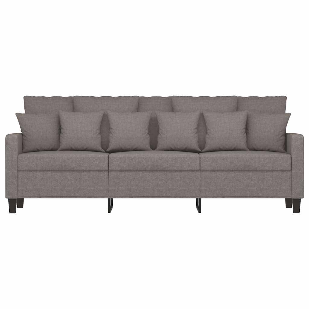 vidaXL Καναπές Τριθέσιος Taupe 180 εκ. Υφασμάτινος