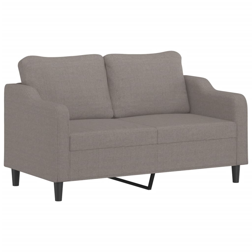 vidaXL Καναπές Διθέσιος Taupe 140 εκ. Υφασμάτινος