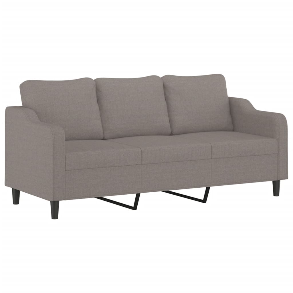 vidaXL Καναπές Τριθέσιος Taupe 180 εκ. Υφασμάτινος