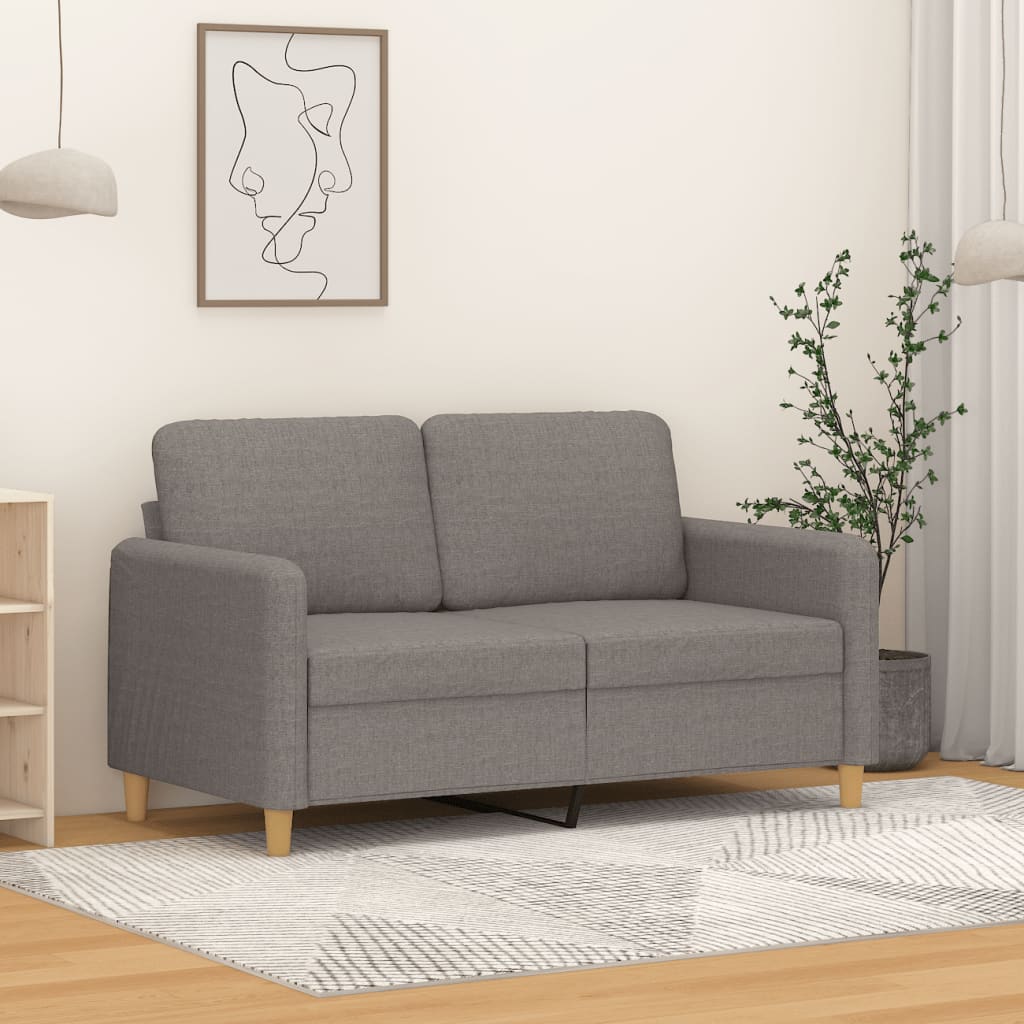 vidaXL Καναπές Διθέσιος Taupe 120 εκ. Υφασμάτινος