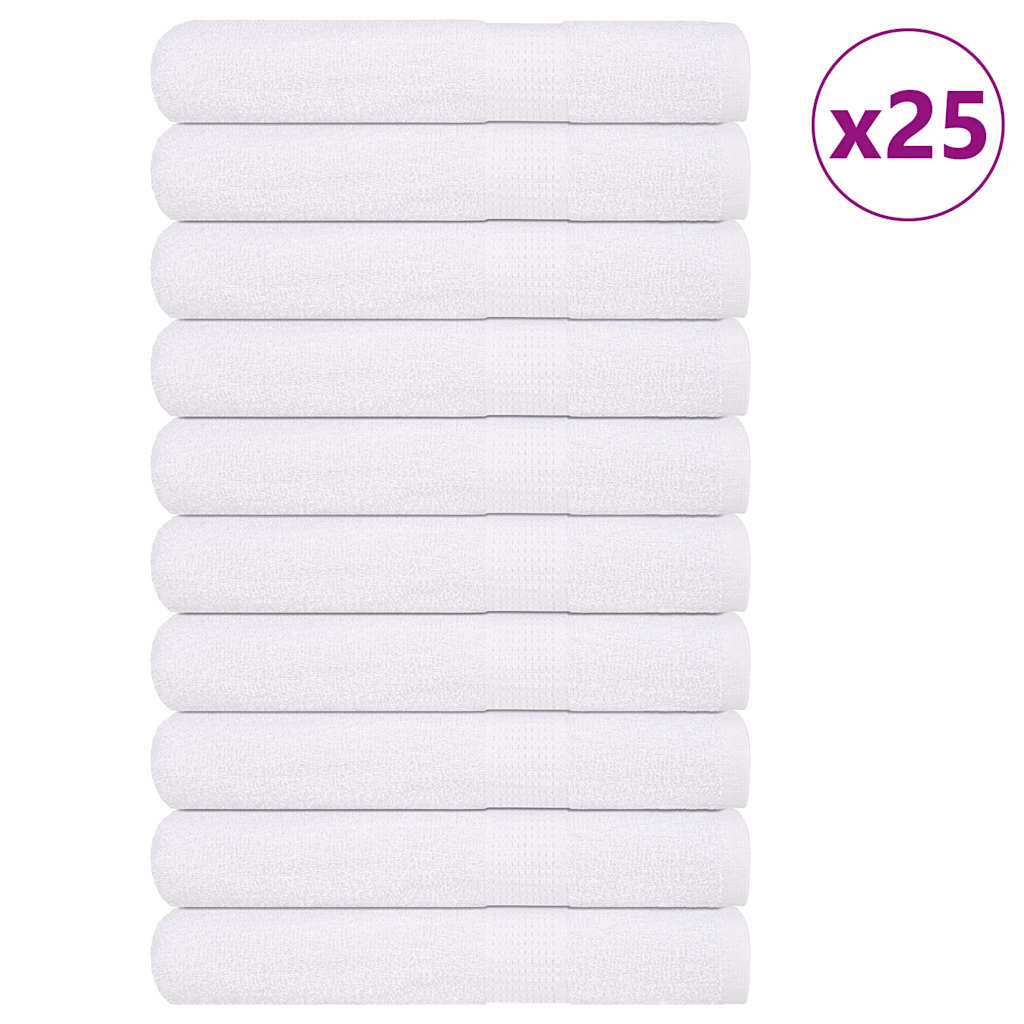 vidaXL Πετσέτες Σάουνας 25 Τεμ. Λευκό 80x200 εκ. 360 γρ/μ² 100% Βαμβ.