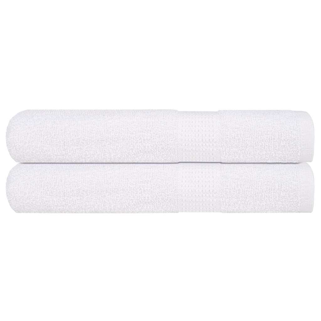 vidaXL Πετσέτες 2 τεμάχια Λευκό 100x200 εκ. 360 γρ/μ² 100% βαμβάκι