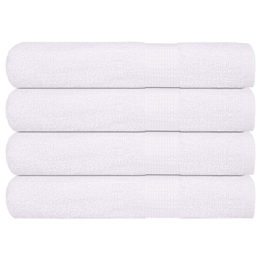 vidaXL Πετσέτες 4 τεμάχια Λευκό 100x200 εκ. 360 γρ/μ² 100% βαμβάκι