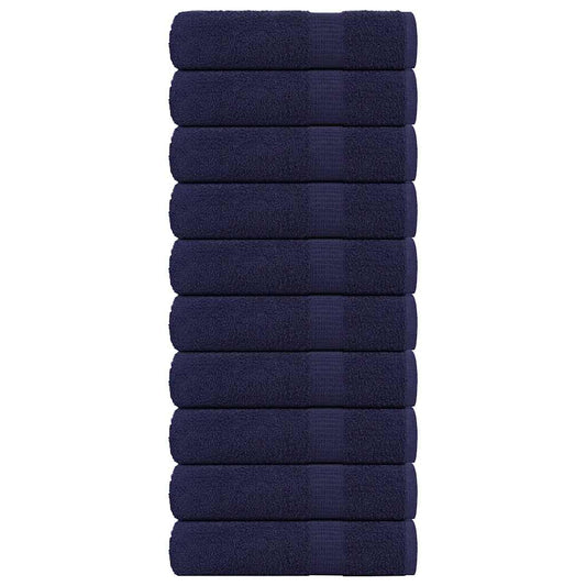 vidaXL Πετσέτες μπάνιου 10 Τεμ Μπλε 100x150 εκ. 360 γρ/μ² 100% Βαμβ.