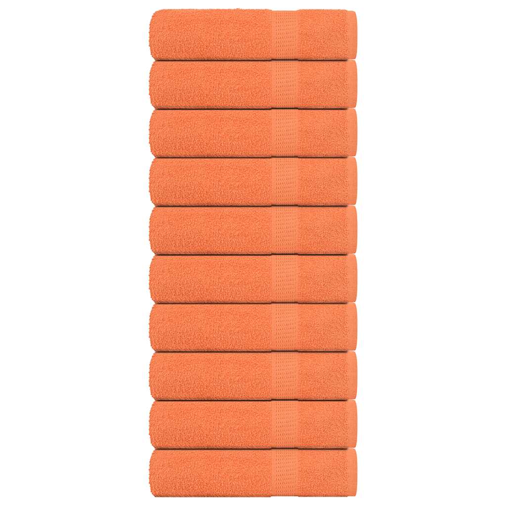 vidaXL Πετσέτες μπάνιου 10 τμχ FROGN Πορτοκαλί 70x140 εκ. 100% Βαμβάκι
