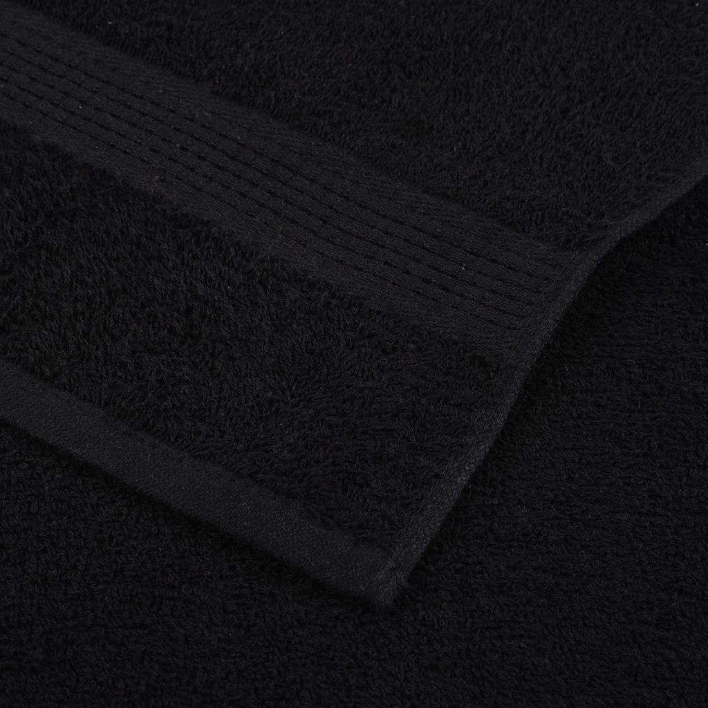 vidaXL Πετσέτες Πλυσίματος FROGN 4 τεμ. Μαύρες 30x30 εκ. 360 γρ./τ.μ.