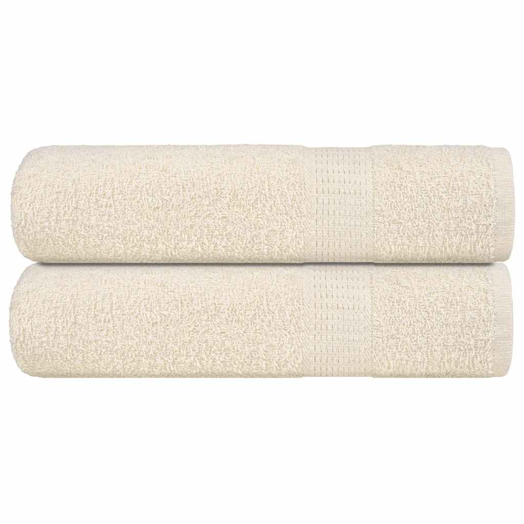 vidaXL Χειροπετσέτες FROGN 2 τεμ. Κρεμ 50x100 εκ. 360 γρ./τ.μ.