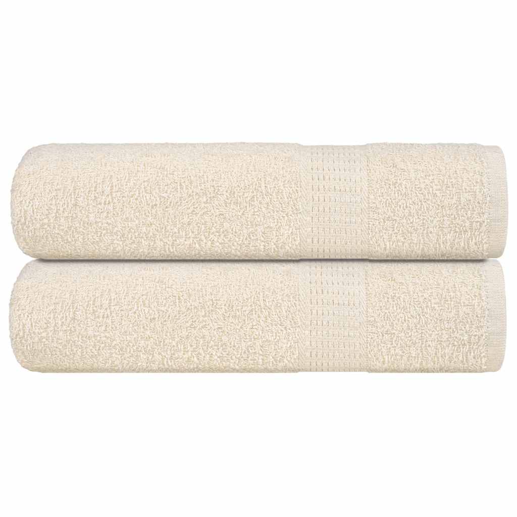 vidaXL Πετσέτες Ντους FROGN 2 τεμ. Κρεμ 70x140 εκ. 360 γρ./τ.μ.