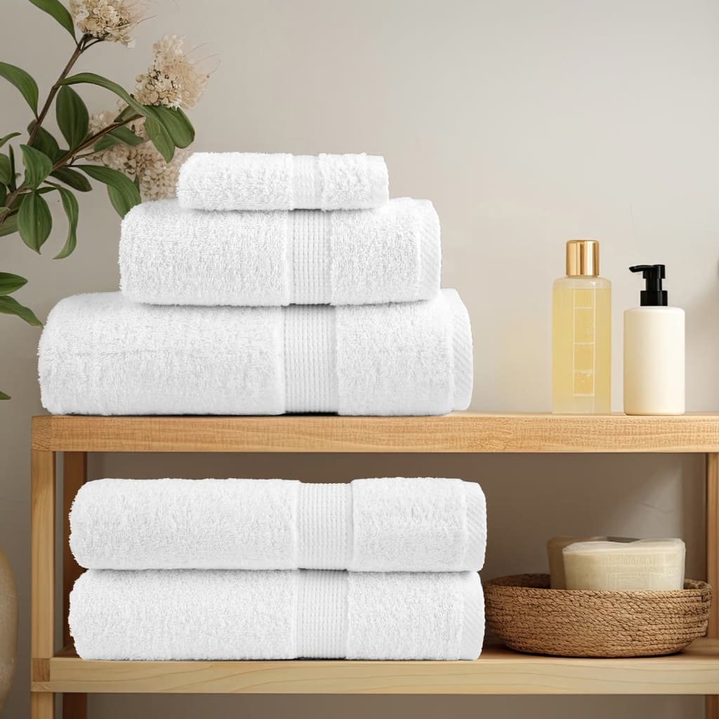 vidaXL Πετσέτες Ξενώνα Premium SOLUND 2 τεμ. Λευκές 30x50 εκ. 600 γρ./τ.μ.