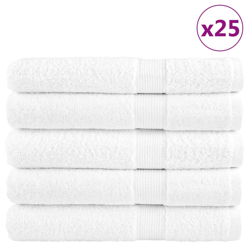 vidaXL Πετσέτες Σάουνας SOLUND 25 Τεμ Λευκές 80x200εκ. 600γρ/μ²