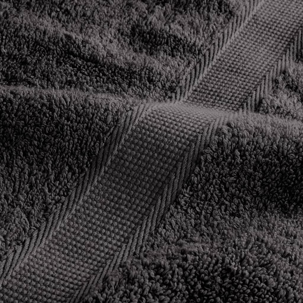 vidaXL Πετσέτες Ξενώνα Premium SOLUND 2 τεμ. Ανθρακί 30x50 εκ. 600 γρ./τ.μ.