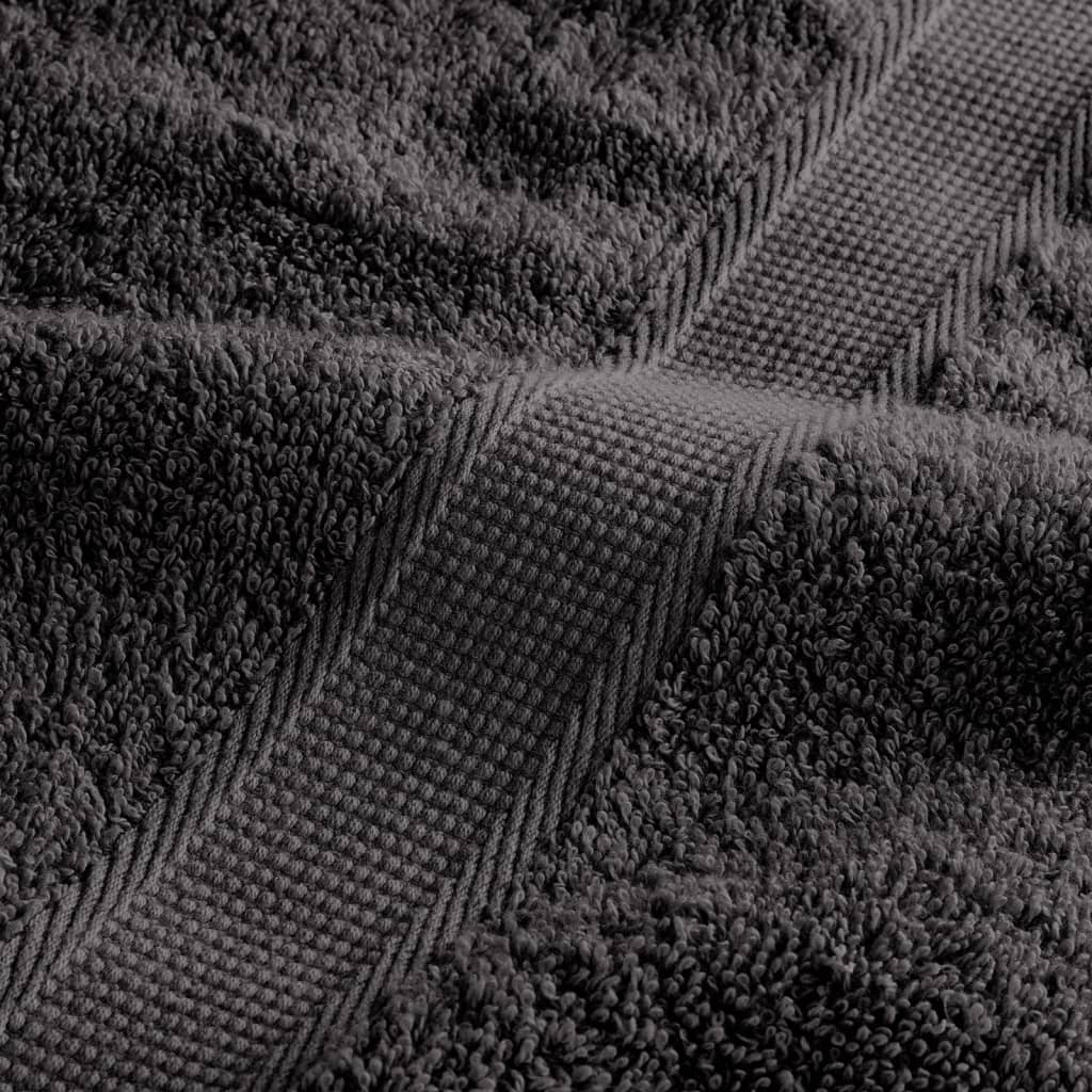 vidaXL Πετσέτες Ξενώνα Premium SOLUND 4 τεμ. Ανθρακί 30x50 εκ. 600 γρ./τ.μ.