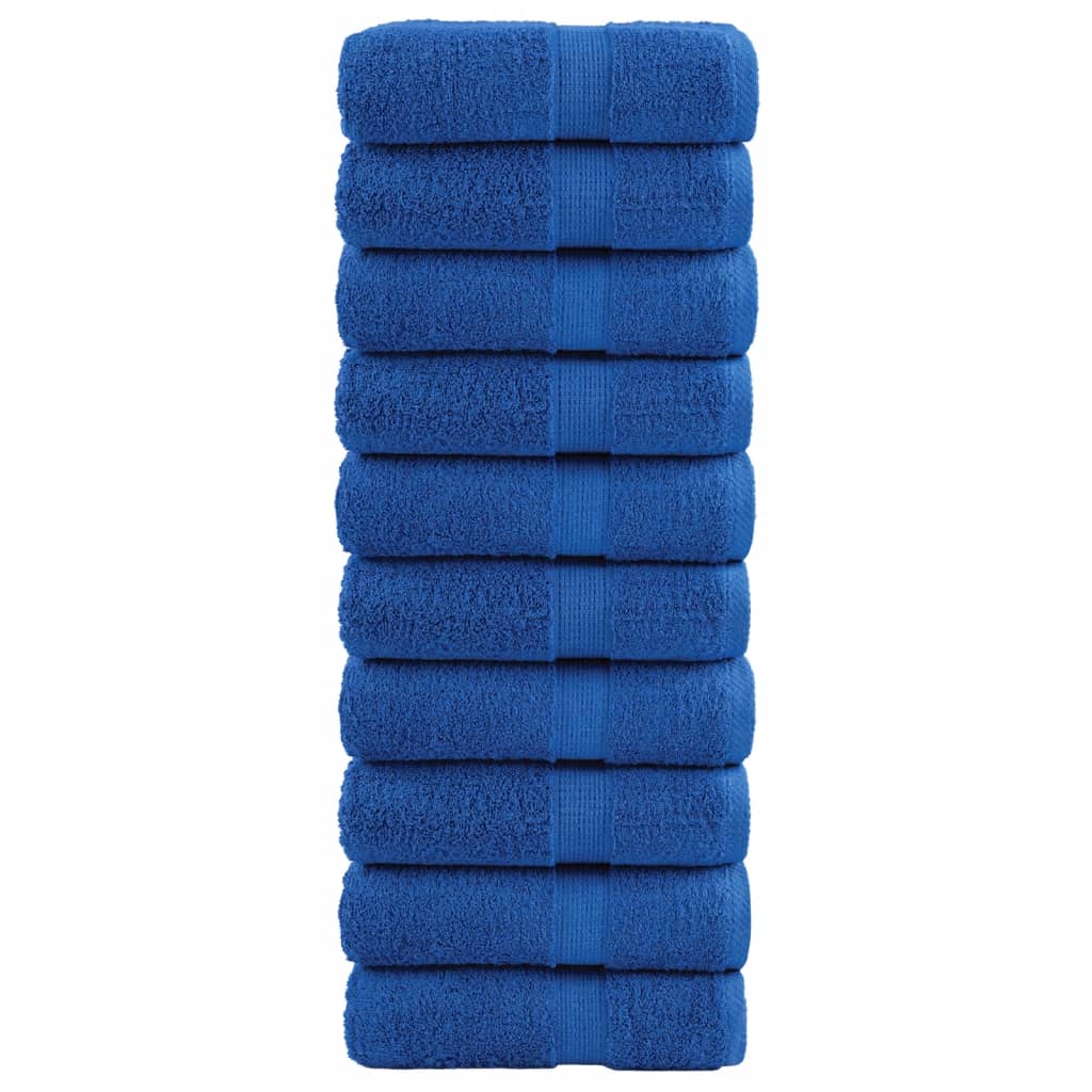 vidaXL Πετσέτες Ξενώνα Premium SOLUND 10 τεμ. Μπλε 30x50 εκ. 600 γρ./τ.μ.