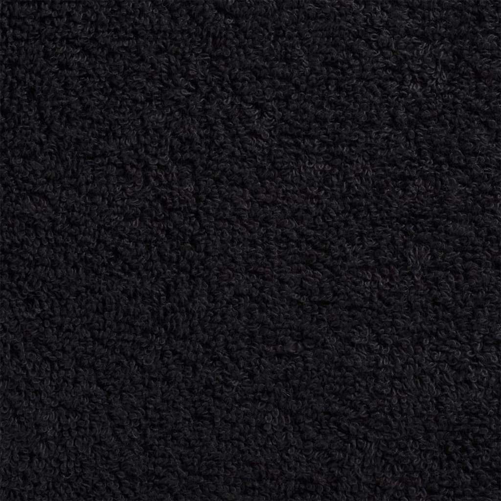 vidaXL Πετσέτα Επισκεπτών SOLUND 2 pcs Μαύρο 15 x 21 cm 550 gsm