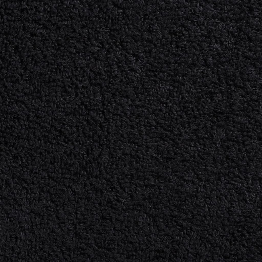 vidaXL Χειροπετσέτες Premium SOLUND 2 τεμ. Μαύρες 50x100 εκ. 600 γρ./τ.μ.