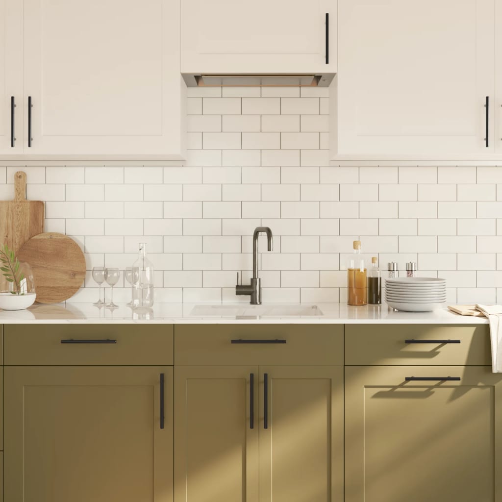 vidaXL Λαβές Ντουλαπιών 20 τεμ. Μαύρες 128 χιλ. από Ανοξείδωτο Ατσάλι