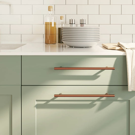 vidaXL Λαβές Ντουλαπιών 10 τεμ. Μπρονζέ 224 χιλ. από Ανοξείδωτο Ατσάλι