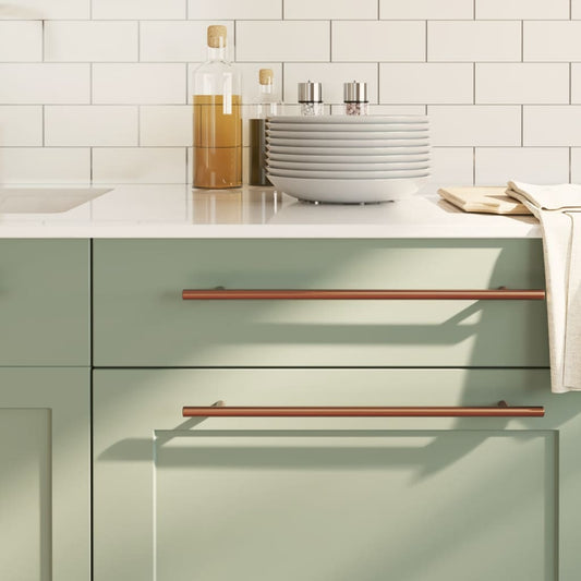 vidaXL Λαβές Ντουλαπιών 10 τεμ. Μπρονζέ 320 χιλ. από Ανοξείδωτο Ατσάλι