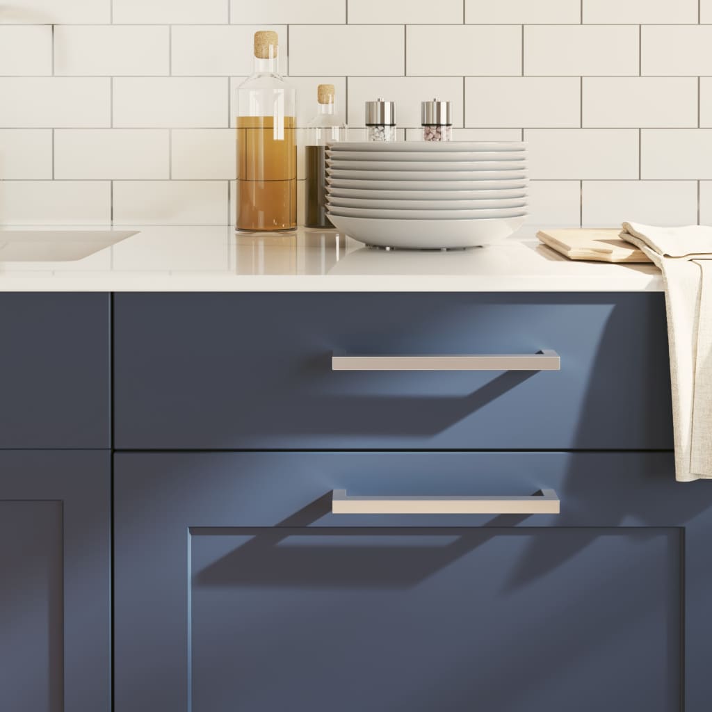 vidaXL Λαβές Ντουλαπιών 20 τεμ. Ασημί 192 χιλ. από Ανοξείδωτο Ατσάλι