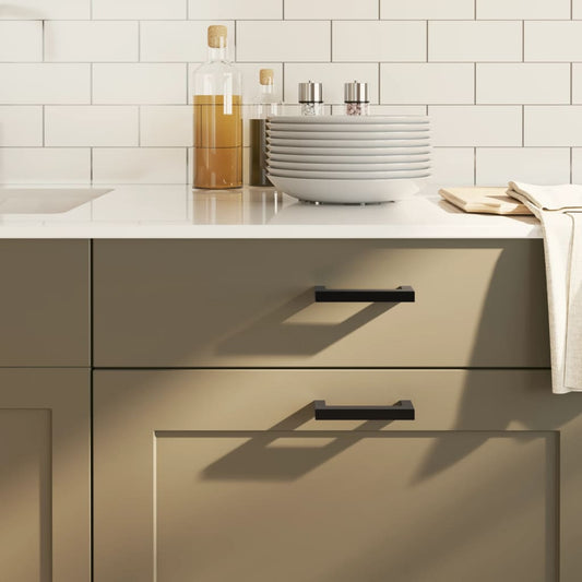 vidaXL Λαβές Ντουλαπιών 20 τεμ. Μαύρες 96 χιλ. από Ανοξείδωτο Ατσάλι