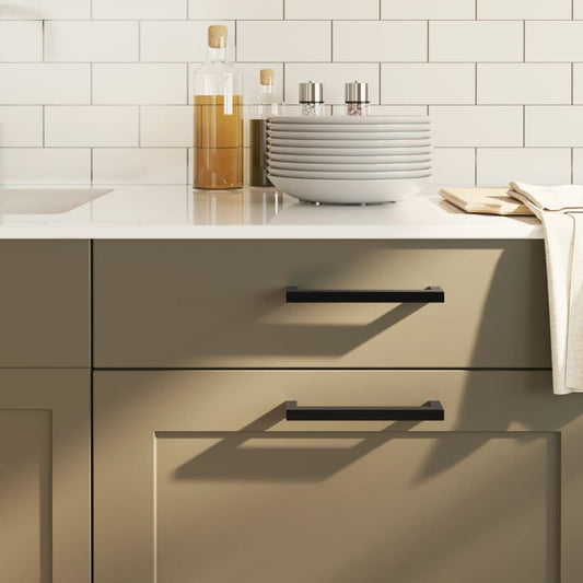 vidaXL Λαβές Ντουλαπιών 20 τεμ. Μαύρες 128 χιλ. από Ανοξείδωτο Ατσάλι