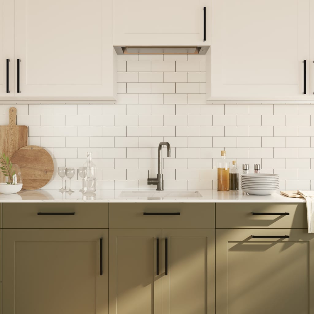 vidaXL Λαβές Ντουλαπιών 20 τεμ. Μαύρες 192 χιλ. από Ανοξείδωτο Ατσάλι