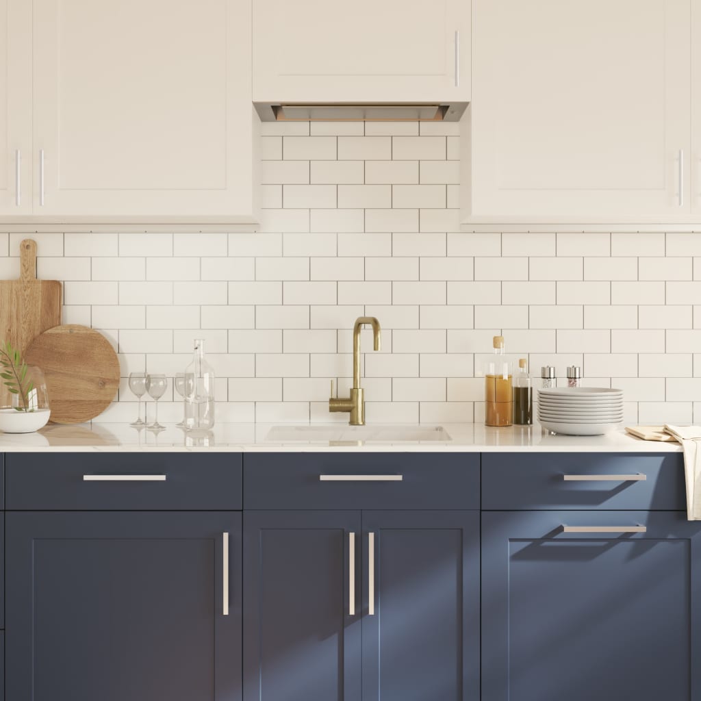 vidaXL Λαβές Ντουλαπιών 10 τεμ. Ασημί 192 χιλ. από Ανοξείδωτο Ατσάλι