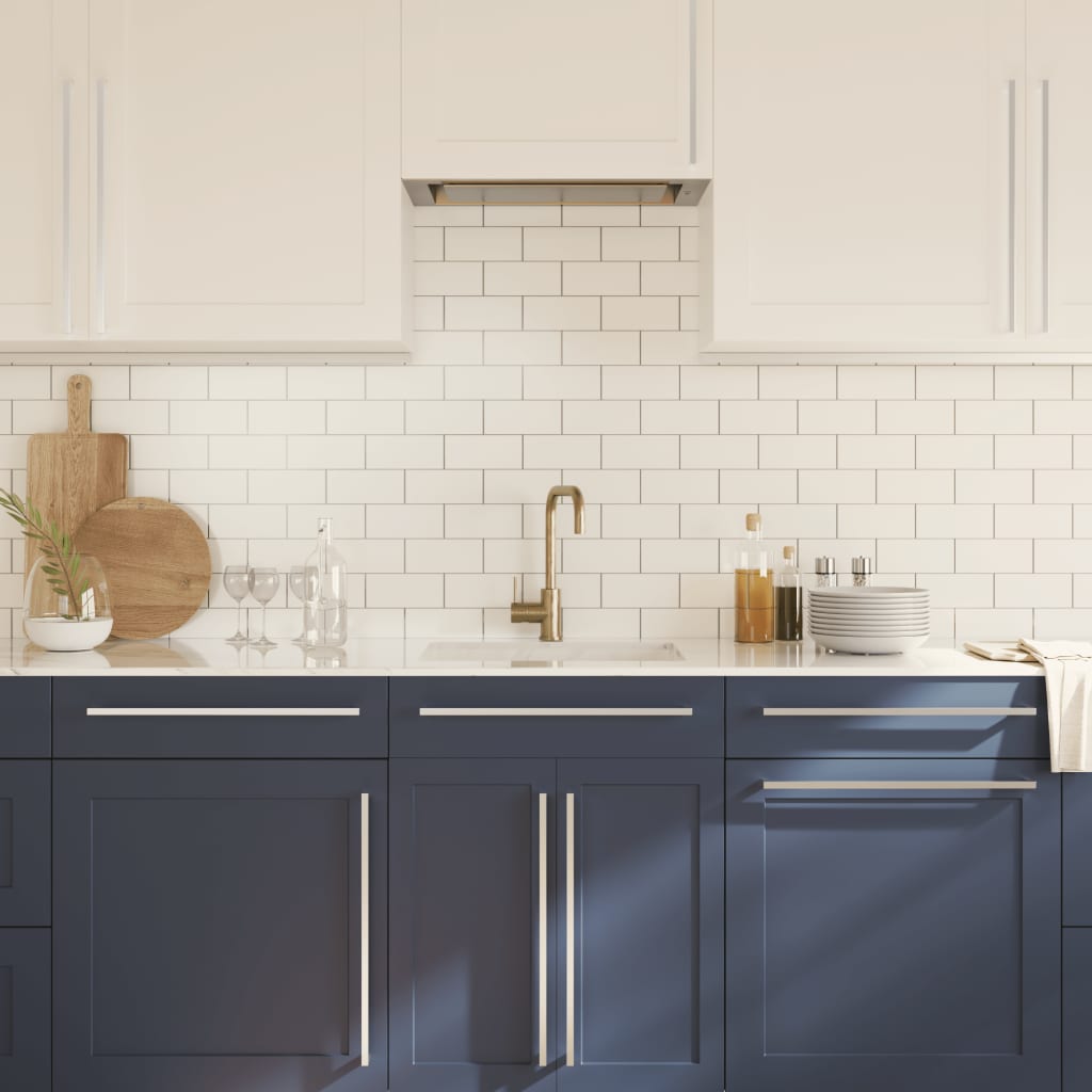 vidaXL Λαβές Ντουλαπιών 10 τεμ. Ασημί 480 χιλ. από Ανοξείδωτο Ατσάλι