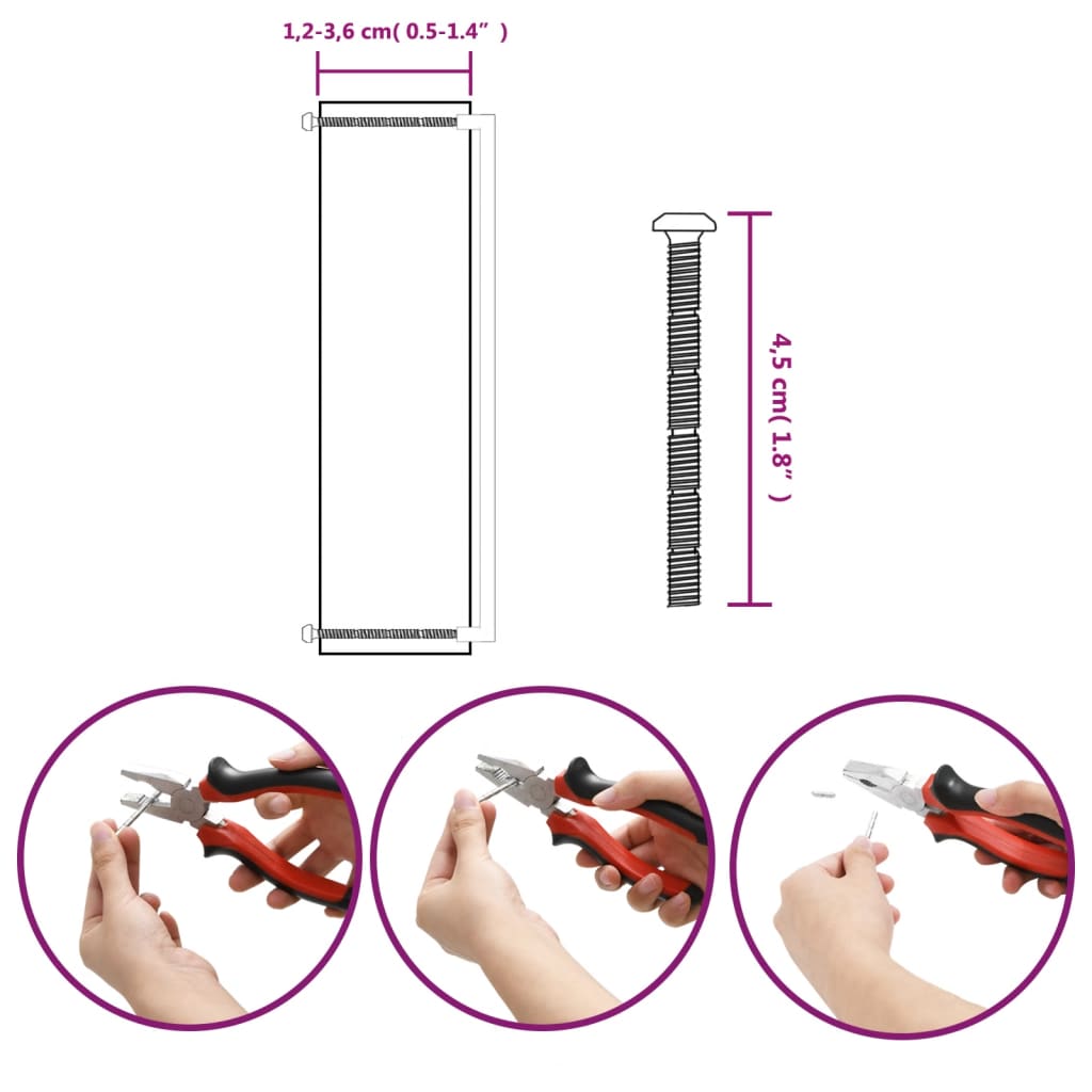 vidaXL Λαβές Ντουλαπιών 10 τεμ. Ασημί 480 χιλ. από Ανοξείδωτο Ατσάλι