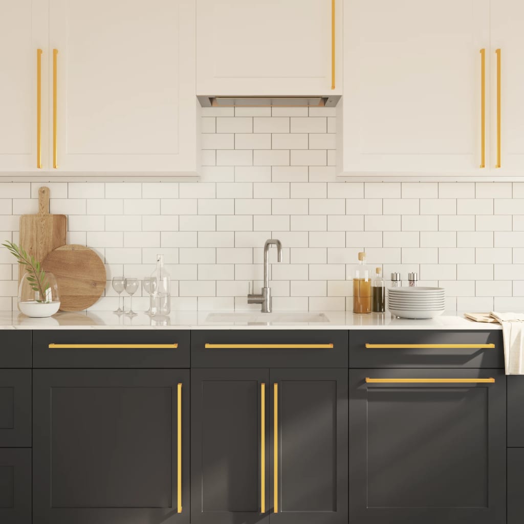 vidaXL Λαβές Ντουλαπιών 10 τεμ. Χρυσές 480 χιλ. από Ανοξείδωτο Ατσάλι