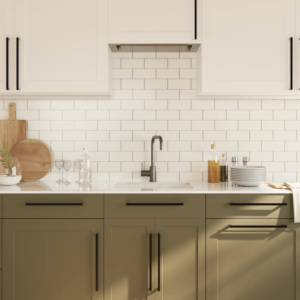 vidaXL Λαβές Ντουλαπιών 10 τεμ. Μαύρες 320 χιλ. από Ανοξείδωτο Ατσάλι