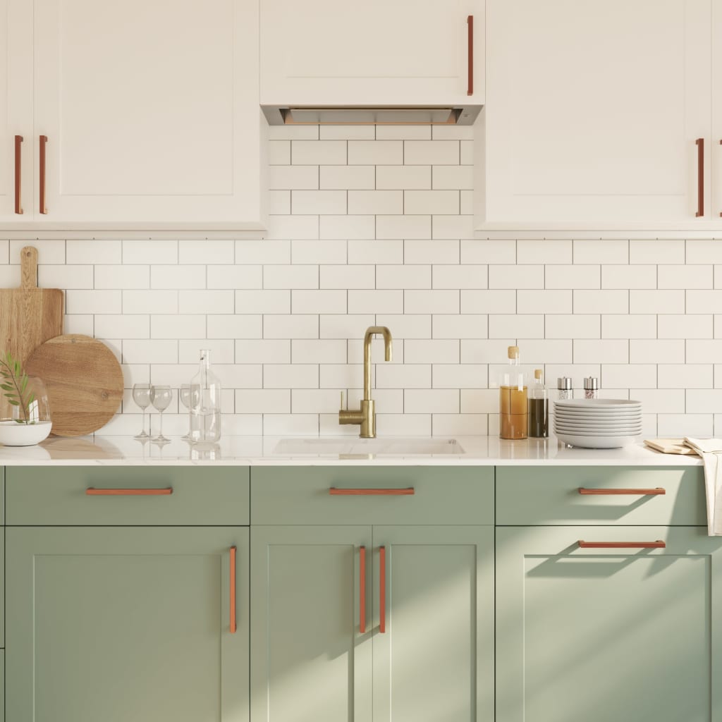 vidaXL Λαβές Ντουλαπιών 10 τεμ. Μπρονζέ 192 χιλ. από Ανοξείδωτο Ατσάλι