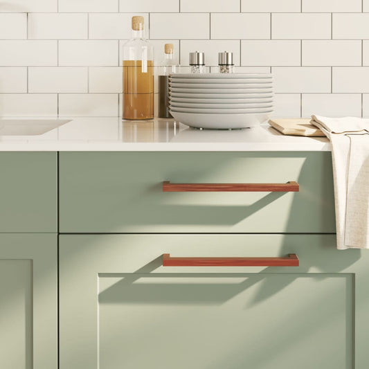 vidaXL Λαβές Ντουλαπιών 10 τεμ. Μπρονζέ 224 χιλ. από Ανοξείδωτο Ατσάλι