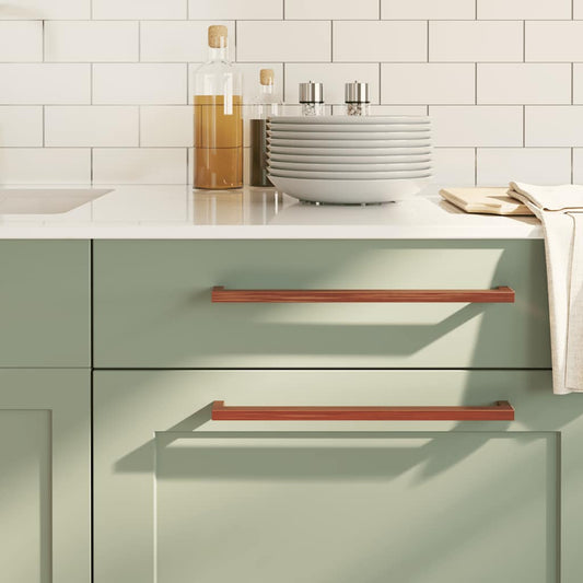 vidaXL Λαβές Ντουλαπιών 10 τεμ. Μπρονζέ 320 χιλ. από Ανοξείδωτο Ατσάλι