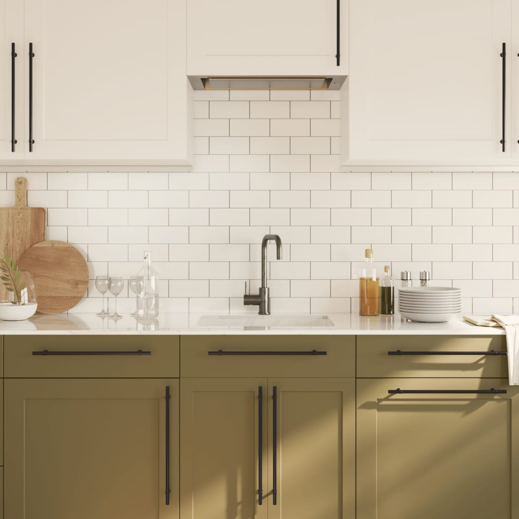 vidaXL Λαβές Ντουλαπιών 20 τεμ. Μαύρες 320 χιλ. από Ανοξείδωτο Ατσάλι