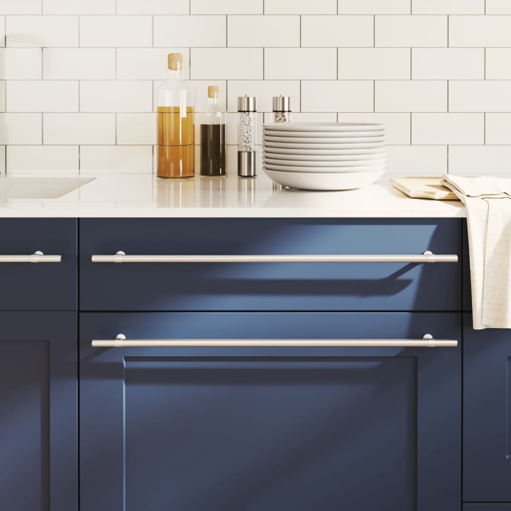 vidaXL Λαβές Ντουλαπιών 10 τεμ. Ασημί 480 χιλ. από Ανοξείδωτο Ατσάλι